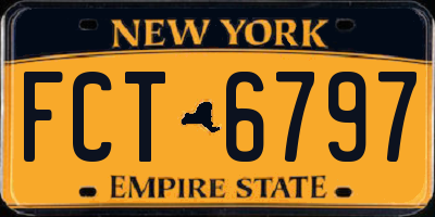 NY license plate FCT6797