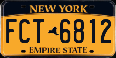 NY license plate FCT6812