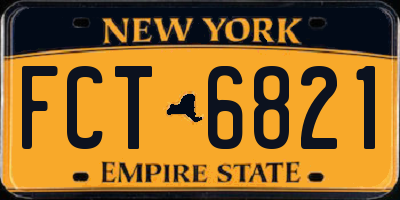 NY license plate FCT6821