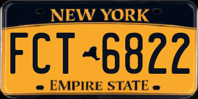 NY license plate FCT6822