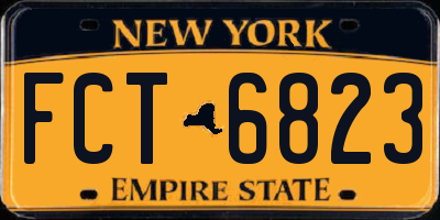 NY license plate FCT6823