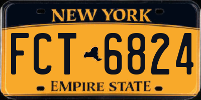 NY license plate FCT6824