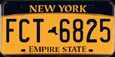 NY license plate FCT6825