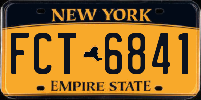 NY license plate FCT6841