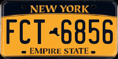 NY license plate FCT6856
