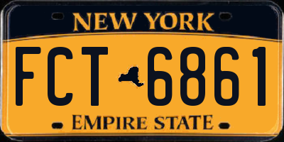 NY license plate FCT6861