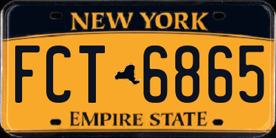 NY license plate FCT6865