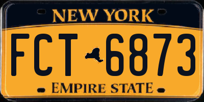 NY license plate FCT6873