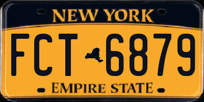 NY license plate FCT6879