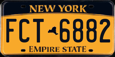 NY license plate FCT6882