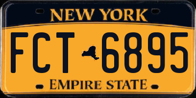 NY license plate FCT6895