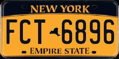 NY license plate FCT6896