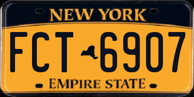 NY license plate FCT6907