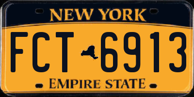 NY license plate FCT6913