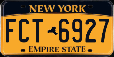 NY license plate FCT6927