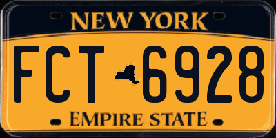 NY license plate FCT6928