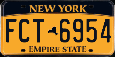 NY license plate FCT6954