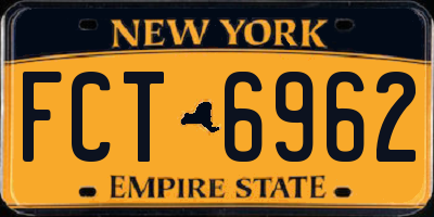 NY license plate FCT6962