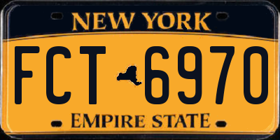 NY license plate FCT6970
