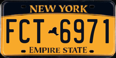 NY license plate FCT6971
