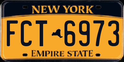 NY license plate FCT6973
