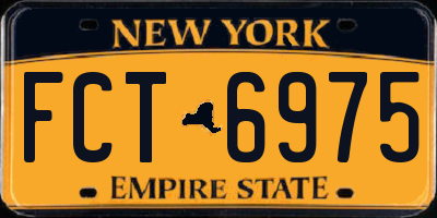 NY license plate FCT6975