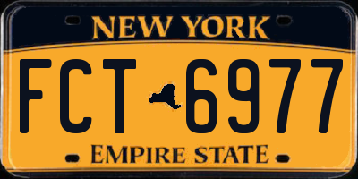 NY license plate FCT6977