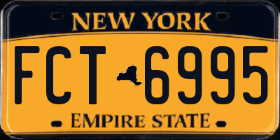 NY license plate FCT6995