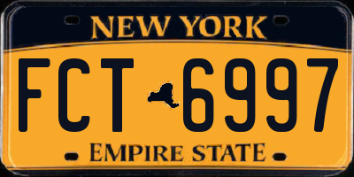 NY license plate FCT6997