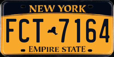 NY license plate FCT7164