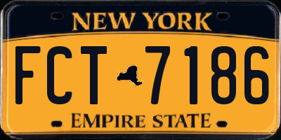 NY license plate FCT7186