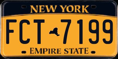 NY license plate FCT7199