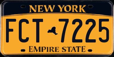 NY license plate FCT7225