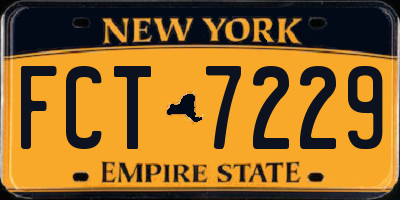 NY license plate FCT7229