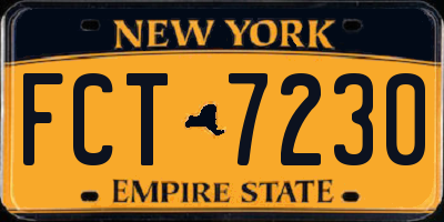 NY license plate FCT7230