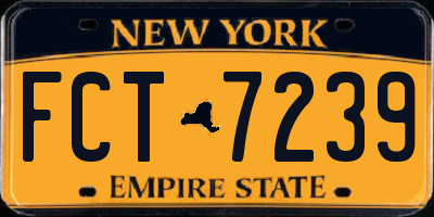 NY license plate FCT7239