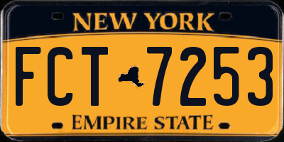 NY license plate FCT7253