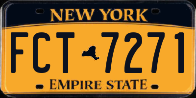 NY license plate FCT7271