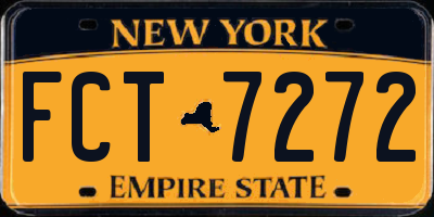 NY license plate FCT7272