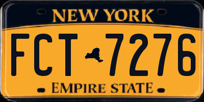 NY license plate FCT7276