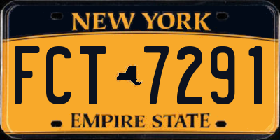 NY license plate FCT7291