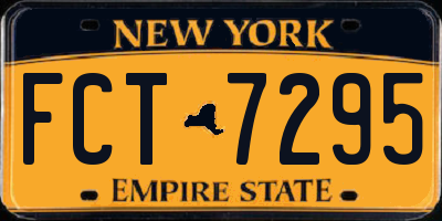 NY license plate FCT7295