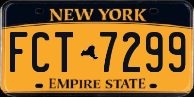 NY license plate FCT7299
