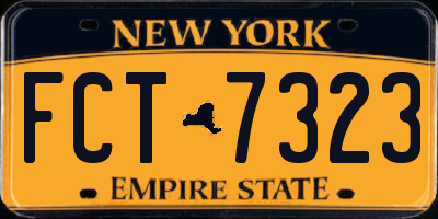 NY license plate FCT7323