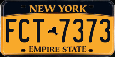 NY license plate FCT7373