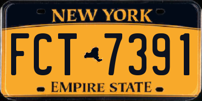 NY license plate FCT7391