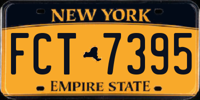 NY license plate FCT7395