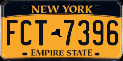NY license plate FCT7396
