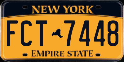 NY license plate FCT7448