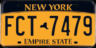 NY license plate FCT7479